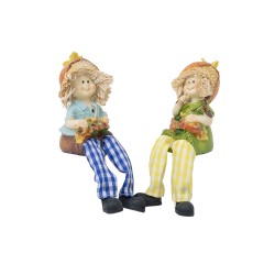 Set 2 figurine din rasina cu picioare atarnatoare, model rodie, H 16 cm, B.S.P. / SL163_7