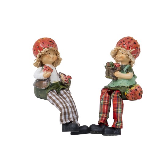 Set 2 figurine din rasina cu picioare atarnatoare, model capsuna, H 16 cm, B.S.P. / SL163_9
