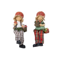 Set 2 figurine din rasina cu picioare atarnatoare, model capsuna, H 16 cm, B.S.P. / SL163_9