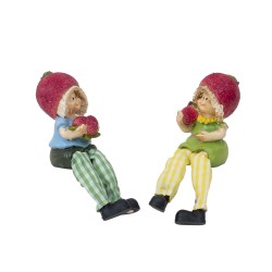 Set 2 figurine din rasina cu picioare atarnatoare, model rodie, H 16 cm, B.S.P. / SL163_2