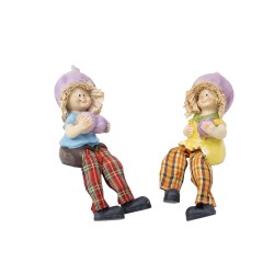 Set 2 figurine din rasina cu picioare atarnatoare, model ceapa rosie, H 16 cm, B.S.P. / SL163_3