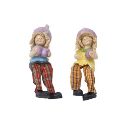 Set 2 figurine din rasina cu picioare atarnatoare, model ceapa rosie, H 16 cm, B.S.P. / SL163_3