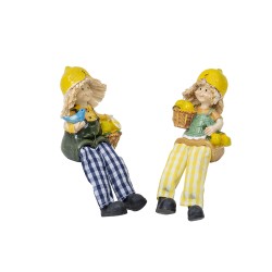 Set 2 figurine din rasina cu picioare atarnatoare, model lamaie, H 16 cm, B.S.P. / SL163_4