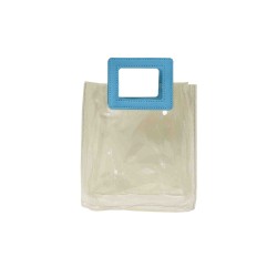 Set 10 pungi transparente, culoare maner bleu, 18x10x20 cm, B.S.P. / SL170_2