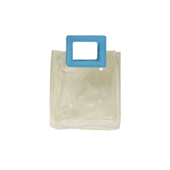 Set 10 pungi transparente, culoare maner bleu, 18x10x20 cm, B.S.P. / SL170_2