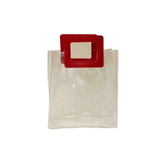 Set 10 pungi transparente, culoare maner rosu, 18x10x20 cm, B.S.P. / SL170_3