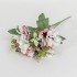 Buchet flori artificiale, 5 fire, culoare roz deschis, H 30 cm, B.S.P. / SL177_1