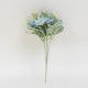 Buchet flori artificiale, 5 fire, culoare bleu, H 30 cm, B.S.P. / SL177_2
