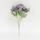 Buchet flori artificiale, 5 fire, culoare mov, H 30 cm, B.S.P. / SL177_3