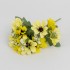 Buchet flori artificiale, 5 fire, culoare galben, H 30 cm, B.S.P. / SL177_5