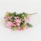 Buchet flori artificiale, 5 fire, culoare roz, H 30 cm, B.S.P. / SL177_4