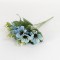 Buchet flori artificiale, 5 fire, culoare bleu, H 30 cm, B.S.P. / SL177_2