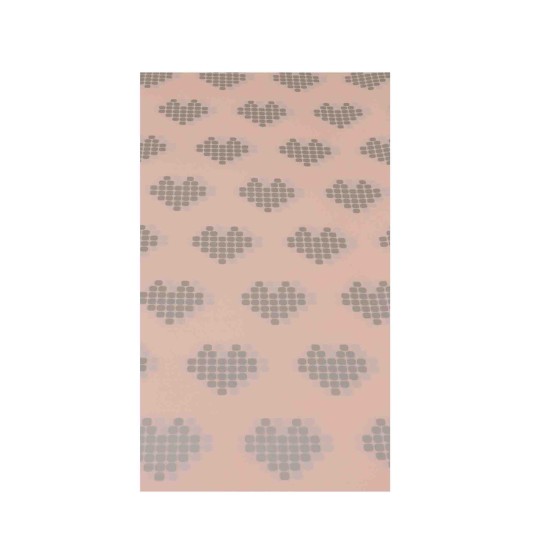 Folie celofan, 20/set, model inima, culoare roz, 58x58 cm, B.S.P. / SL183_2