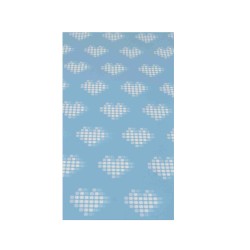 Folie celofan, 20/set, model inima, culoare bleu, 58x58 cm, B.S.P. / SL183_3