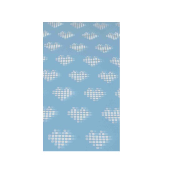 Folie celofan, 20/set, model inima, culoare bleu, 58x58 cm, B.S.P. / SL183_3