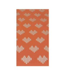 Folie celofan, 20/set, model inima, culoare portocaliu, 58x58 cm, B.S.P. / SL183_4