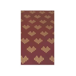 Folie celofan, 20/set, model inima, culoare grena, 58x58 cm, B.S.P. / SL183_6