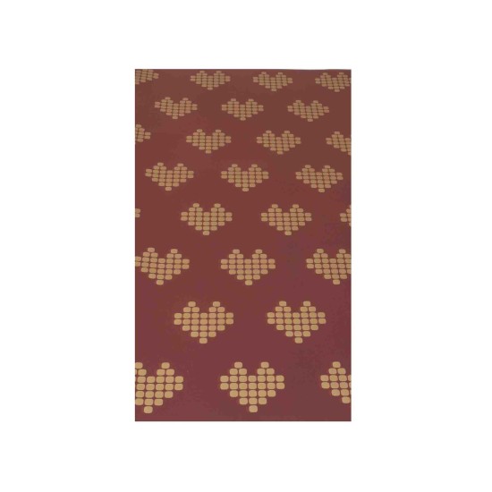 Folie celofan, 20/set, model inima, culoare grena, 58x58 cm, B.S.P. / SL183_6