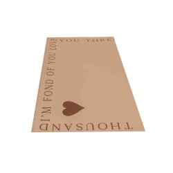 Folie celofan, 20/set, model inima, culoare maro deschis, 57x57 cm, B.S.P. / SL186_3