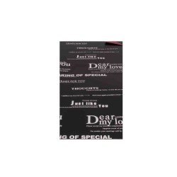 Folie celofan, 20/set, model scris, culoare negru, 57x57 cm, B.S.P. / SL187_1