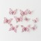 Set 10 fluturi , culoare roz, dimensiuni diferite, B.S.P. / SL188_4