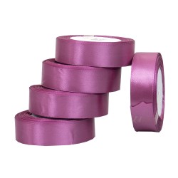 Rola saten, 2.5 cm x 22 m, 5/ set, culoare magenta, B.S.P. / SL194_118