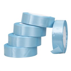 Rola saten, 2.5 cm x 22 m, 5/ set, culoare turcoaz, B.S.P. / SL194_11