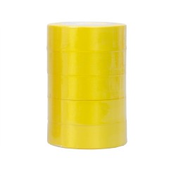 Rola saten, 2.5 cm x 22 m, 5/ set, culoare galben, B.S.P. / SL194_15