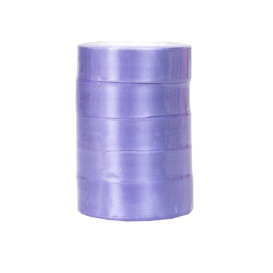 Rola saten, 2.5 cm x 22 m, 5/ set, culoare lila, B.S.P. / SL194_21