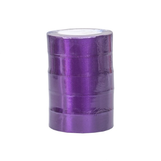 Rola saten, 2.5 cm x 22 m, 5/ set, culoare mov, B.S.P. / SL194_46