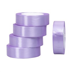 Rola saten, 2.5 cm x 22 m, 5/ set, culoare lila, B.S.P. / SL194_85