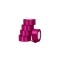 Rola saten, 4 cm x 22 m, 5/ set, culoare magenta, B.S.P. / SL195_28