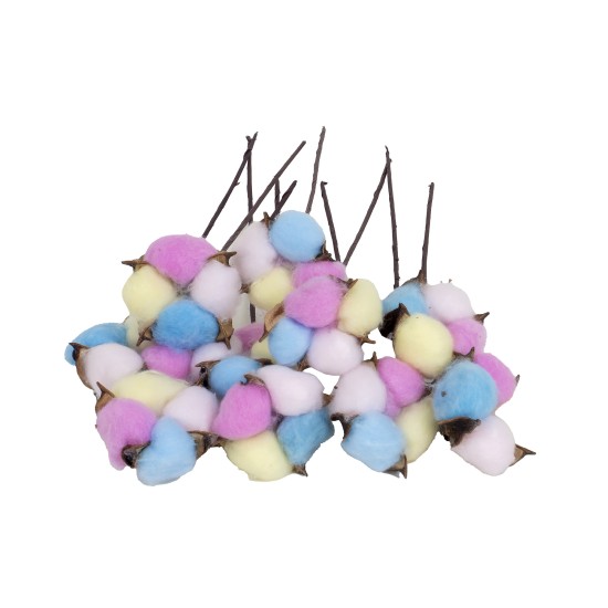 Buchet 10 fire bumbac colorat, H 30 cm, B.S.P. / SL202