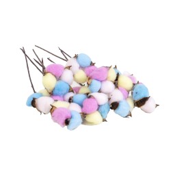 Buchet 10 fire bumbac colorat, H 30 cm, B.S.P. / SL202