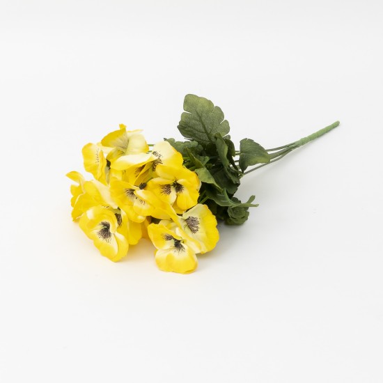 Buchet panselute artificiale, culoare galben, H 35 cm, B.S.P. / SL205_3