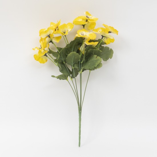 Buchet panselute artificiale, culoare galben, H 35 cm, B.S.P. / SL205_3