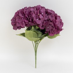 Buchet 6 fire hortensie, culoare mov, H 40 cm, B.S.P. / SL221_3