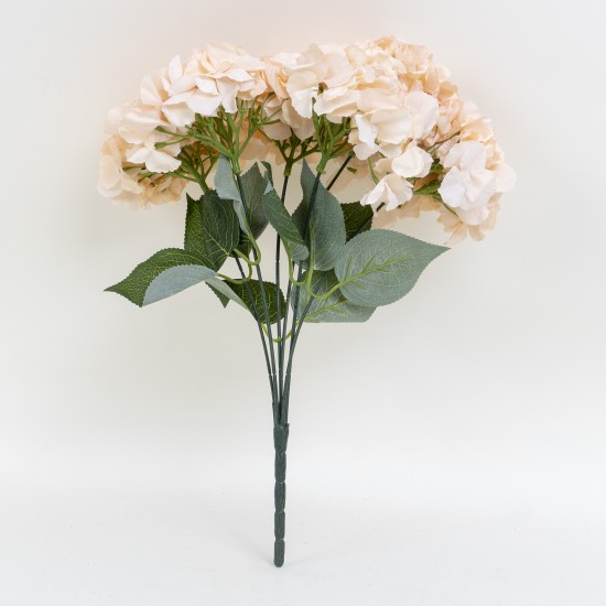 Buchet 6 fire hortensie, culoare somon, H 40 cm, B.S.P. / SL221_2