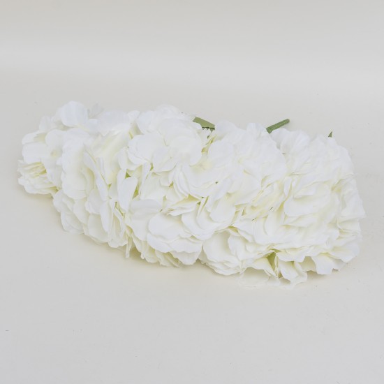 Buchet 6 fire hortensie, culoare crem, H 40 cm, B.S.P. / SL221_1