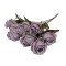 Buchet 9 trandafiri artificiali, culoare mov, H 50 cm, B.S.P. / SL223_1