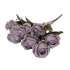 Buchet 9 trandafiri artificiali, culoare mov, H 50 cm, B.S.P. / SL223_1