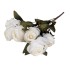 Buchet 9 trandafiri artificiali, culoare alb, H 50 cm, B.S.P. / SL223_2