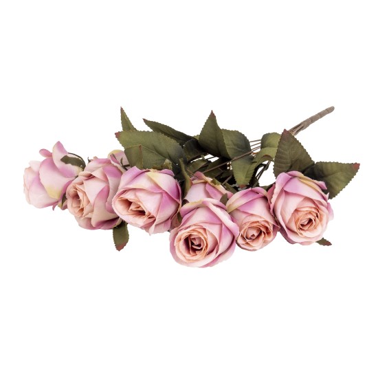 Buchet 9 trandafiri artificiali, culoare roz, H 50 cm, B.S.P. / SL223_3