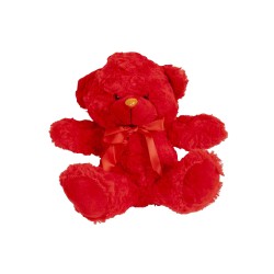 Ursulet din plus, culoare rosu, H 18 cm, B.S.P. / SL230_2