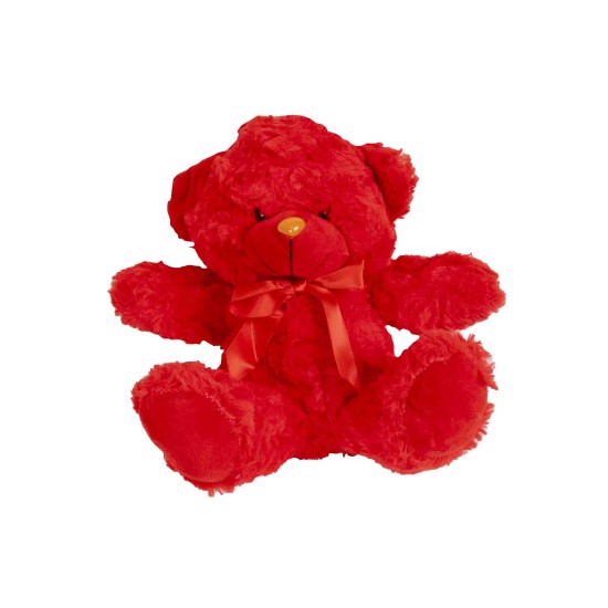 Ursulet din plus, culoare rosu, H 18 cm, B.S.P. / SL230_2