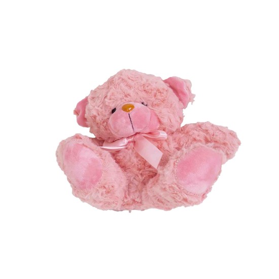 Ursulet din plus, culoare roz, H 18 cm, B.S.P. / SL230_3