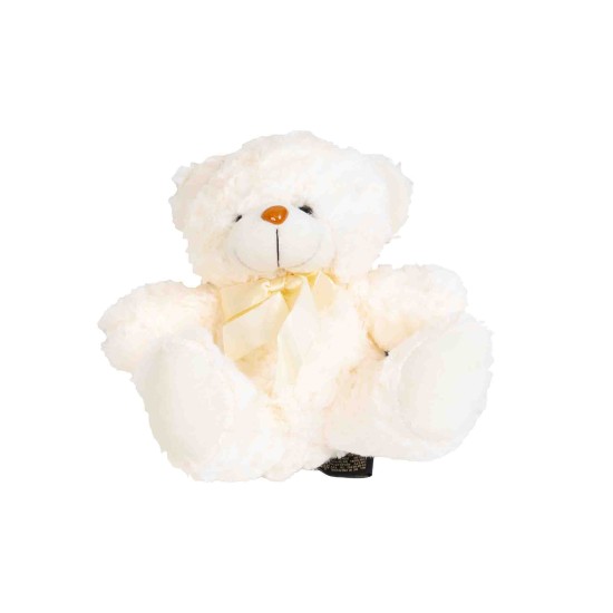 Ursulet din plus, culoare alb, H 18 cm, B.S.P. / SL230_4
