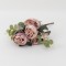 Buchet bujor artificial + eucalipt , culoare roz inchis, 45x20 cm, B.S.P. / SL240_4