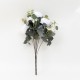 Buchet bujor artificial + eucalipt , culoare alb, 45x20 cm, B.S.P. / SL240_2