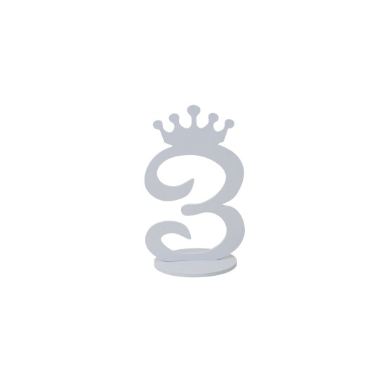 Set numere masa, 1-30, culoare alb, H 30 cm, B.S.P. / SL271